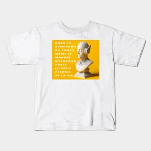 "Élégance éternelle en marbre : la tête d'homme, mémoire figée." Kids T-Shirt